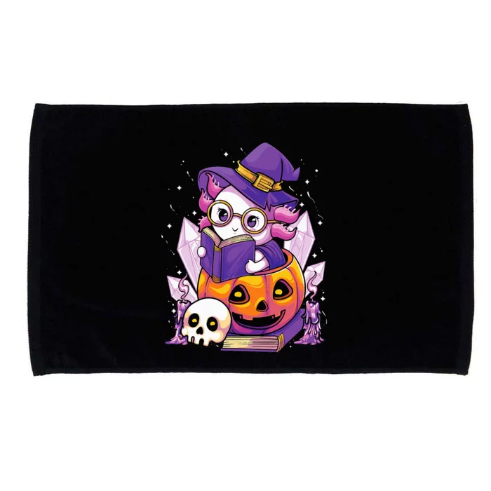 Enchanting Axolotl Witchcraft Halloween Pastel Goth Microfiber Hand Towel