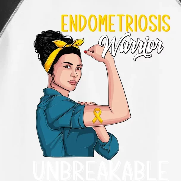 Endometriosis Awareness Warrior Unbreakable Support Gift Toddler Fine Jersey T-Shirt