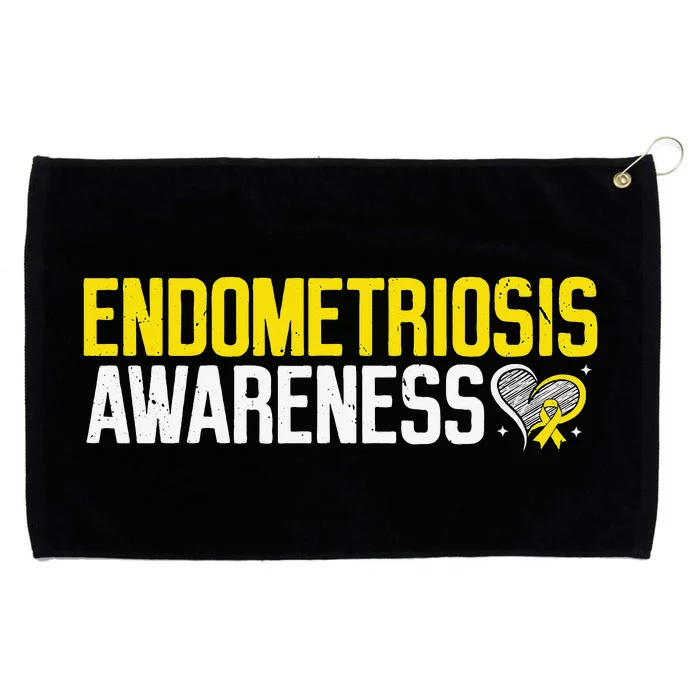 Endometriosis Awareness Yellow Ribbon Grommeted Golf Towel