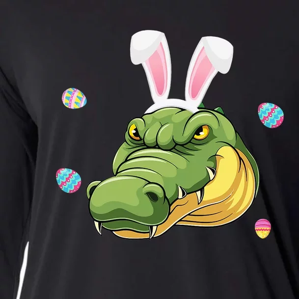 Easter Bunny Alligator Cute Face Sunglasses Hunting Eggs Cooling Performance Long Sleeve Crew