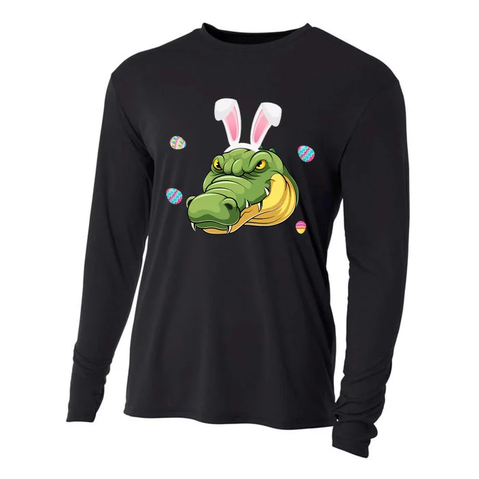 Easter Bunny Alligator Cute Face Sunglasses Hunting Eggs Cooling Performance Long Sleeve Crew