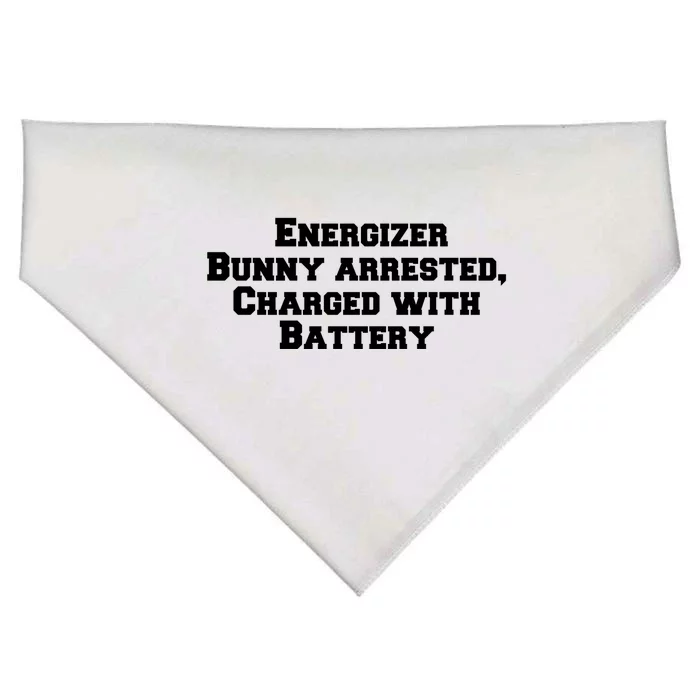 Energizer Bunny Arrested Charged With Battery Humor Funny USA-Made Doggie Bandana