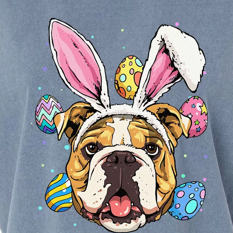 Easter Bunny American Bulldog Dog Women Garment-Dyed Women's Muscle Tee