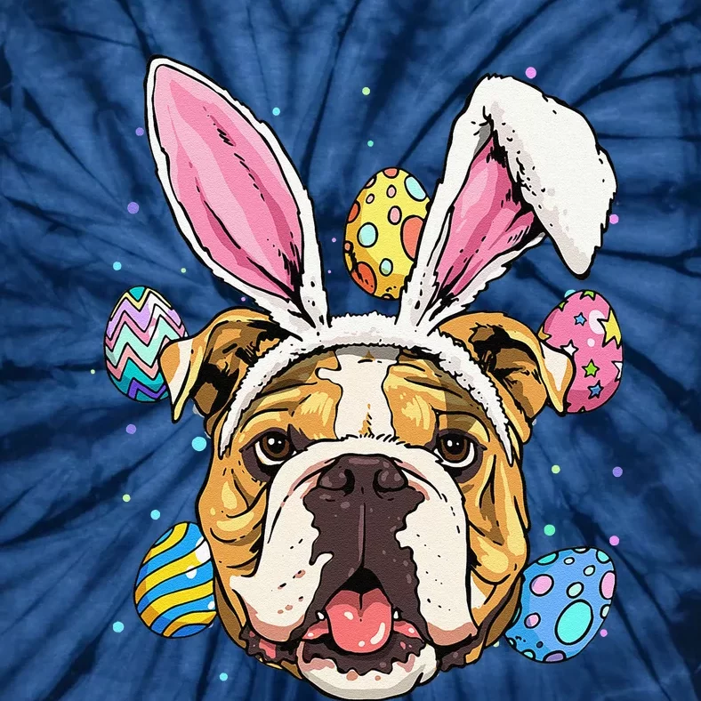 Easter Bunny American Bulldog Dog Women Tie-Dye T-Shirt