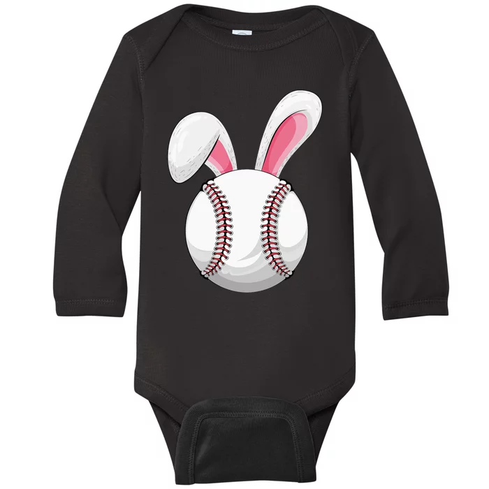 Easter Baseball Ball Easter Day Spring Easter Baby Long Sleeve Bodysuit