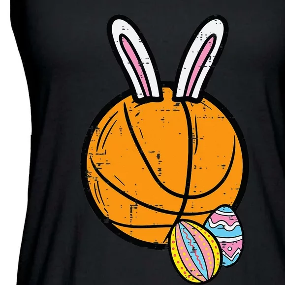 Easter Basketball Bunny Rabbit Sports Ladies Essential Flowy Tank