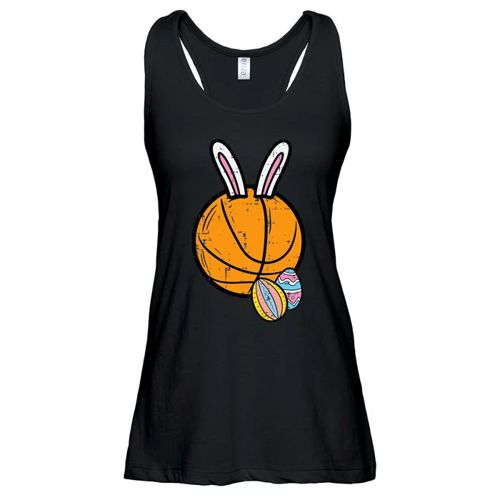 Easter Basketball Bunny Rabbit Sports Ladies Essential Flowy Tank