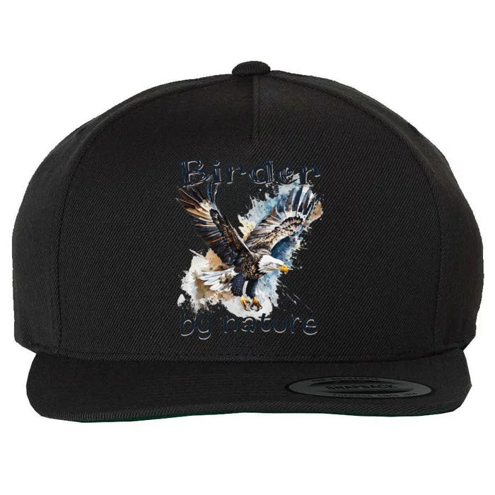 Eagle Birding By Nature Birding Bird Watching Bird Lover Wool Snapback Cap