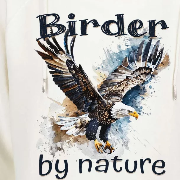 Eagle Birding By Nature Birding Bird Watching Bird Lover Womens Funnel Neck Pullover Hood