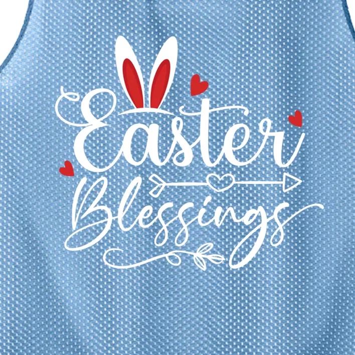 Easter Blessings Bunny Ears Resurrection Day Sunday Hearts Gift Mesh Reversible Basketball Jersey Tank