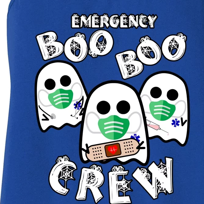 Emergency Boo Boo Crew Gift Funny Nurse Halloween Er Ed Ward Gift Women's Racerback Tank