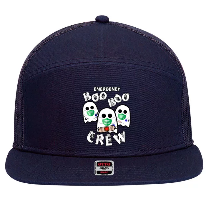 Emergency Boo Boo Crew Gift Funny Nurse Halloween Er Ed Ward Gift 7 Panel Mesh Trucker Snapback Hat