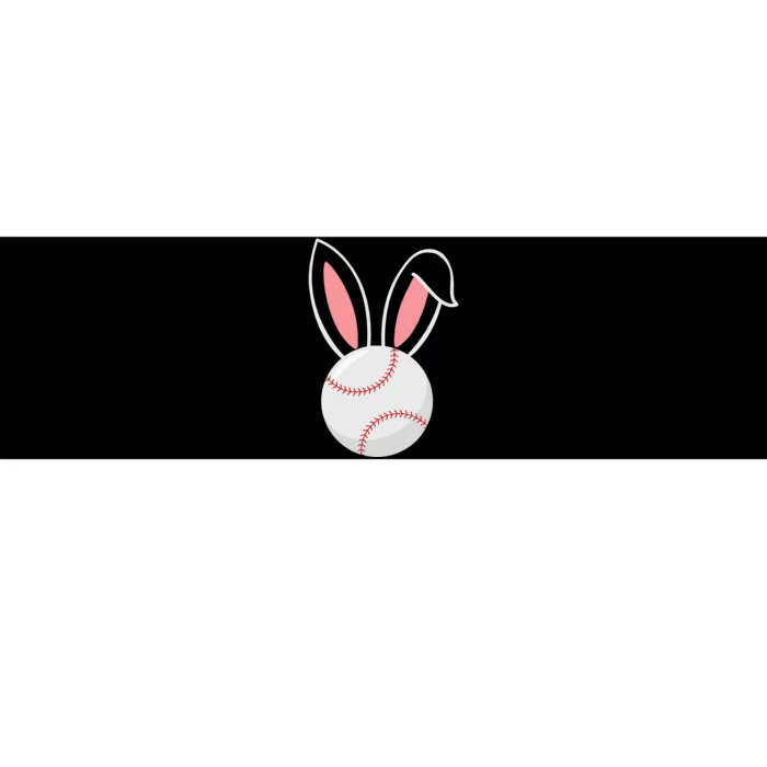 Easter Baseball Bunny Ears Funny Baseball Fan Easter Bunny Bumper Sticker