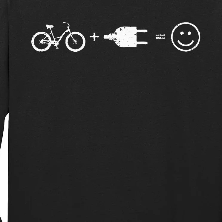 E Bike Bicycle Electronic Electric Cycling Funny Gift Tall Long Sleeve T-Shirt