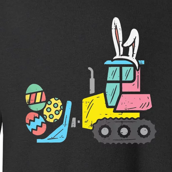 Easter Bulldozer Bunny Eggs Cute Truck Toddler Sweatshirt