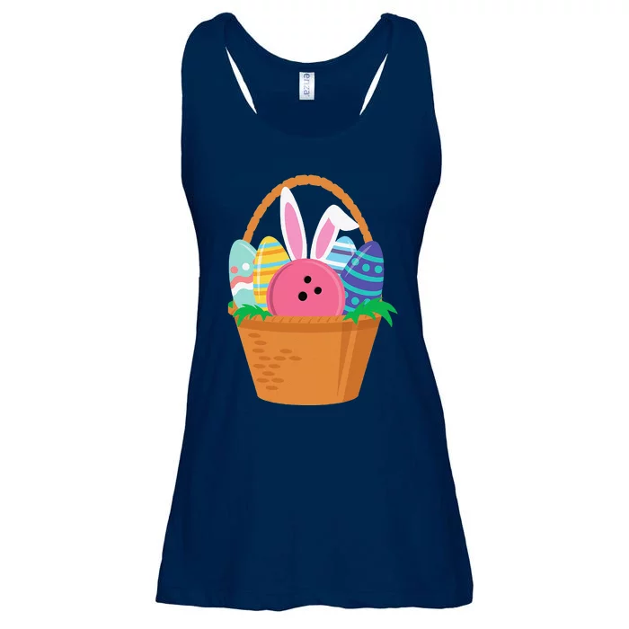 Easter Bunny Bowling Game Egg Basket Ladies Essential Flowy Tank