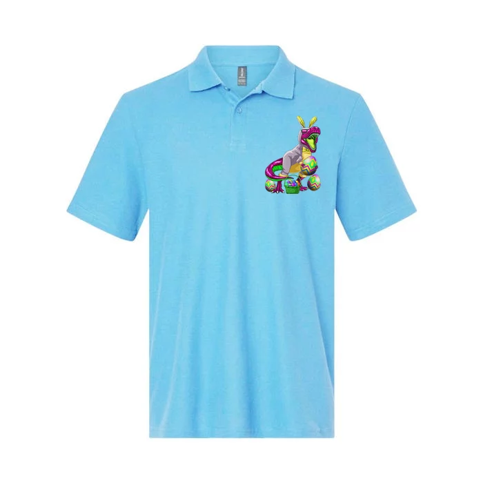 Easter Basket Bunny Dinosaur Egg T Rex Softstyle Adult Sport Polo