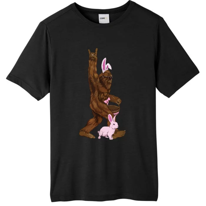 Easter Bigfoot Bunny In A Basket Is Funny For Sunday ChromaSoft Performance T-Shirt