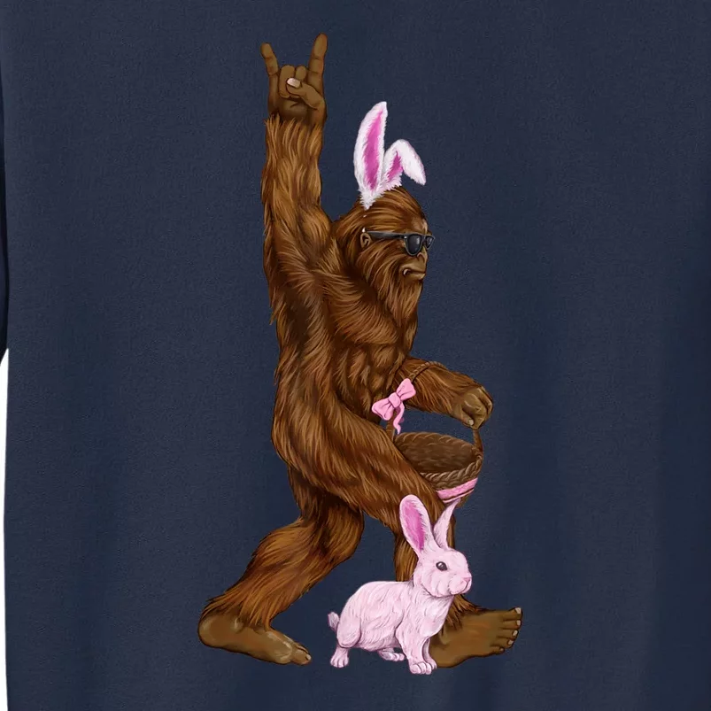 Easter Bigfoot Bunny In A Basket Is Funny For Sunday Sweatshirt