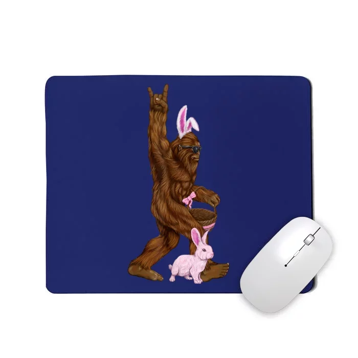 Easter Bigfoot Bunny In A Basket Is Funny For Sunday Mousepad