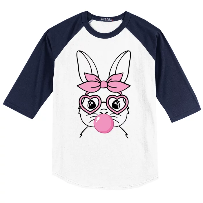 Easter Bunny Bubble Gum Cute Baseball Sleeve Shirt