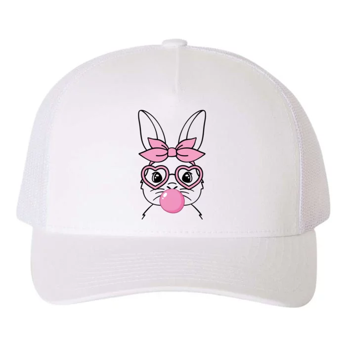 Easter Bunny Bubble Gum Cute Yupoong Adult 5-Panel Trucker Hat