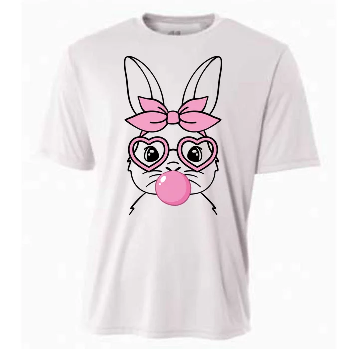 Easter Bunny Bubble Gum Cute Cooling Performance Crew T-Shirt