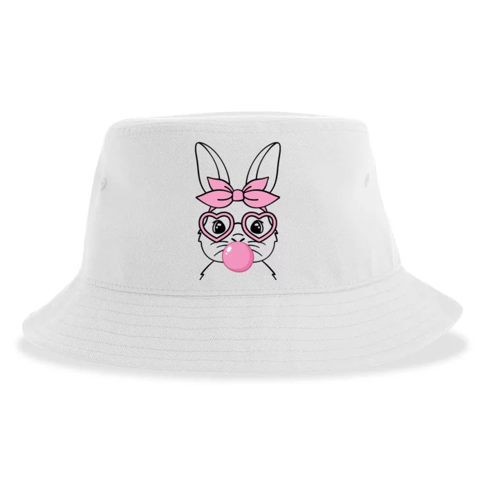 Easter Bunny Bubble Gum Cute Sustainable Bucket Hat