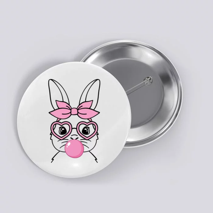 Easter Bunny Bubble Gum Cute Button