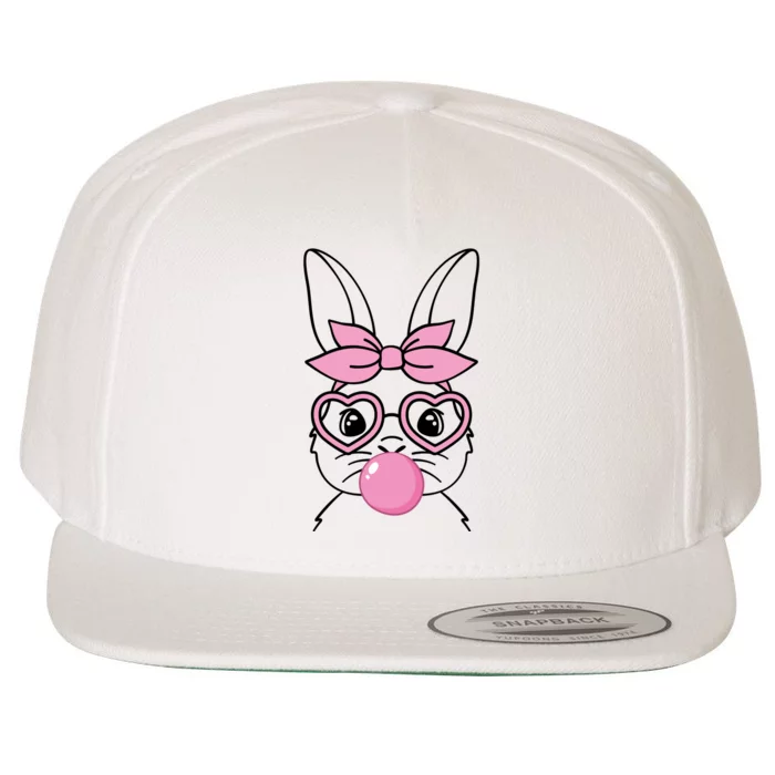 Easter Bunny Bubble Gum Cute Wool Snapback Cap