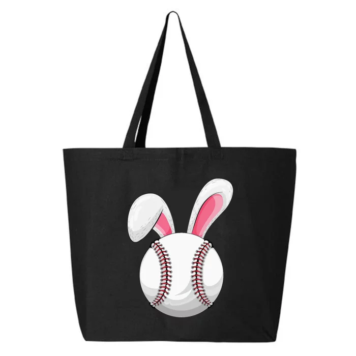 Easter Baseball Ball Easter Day Funny Spring Easter Bunny 25L Jumbo Tote