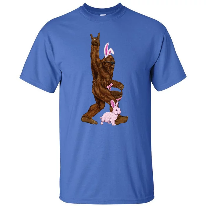 Easter Bigfoot Bunny In A Basket Is Funny For Sunday Tall T-Shirt