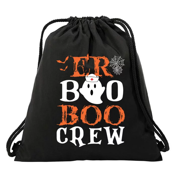 Er Boo Boo Crew Cute Ghost Nurse Halloween Costume Nursing Drawstring Bag