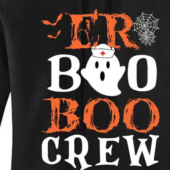 Er Boo Boo Crew Cute Ghost Nurse Halloween Costume Nursing Women's Pullover Hoodie