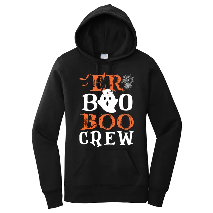 Er Boo Boo Crew Cute Ghost Nurse Halloween Costume Nursing Women's Pullover Hoodie