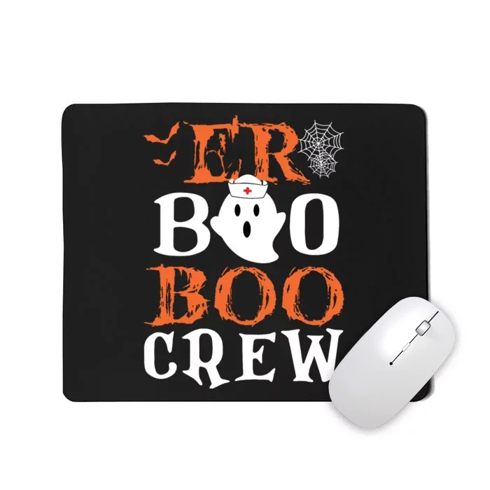 Er Boo Boo Crew Cute Ghost Nurse Halloween Costume Nursing Mousepad