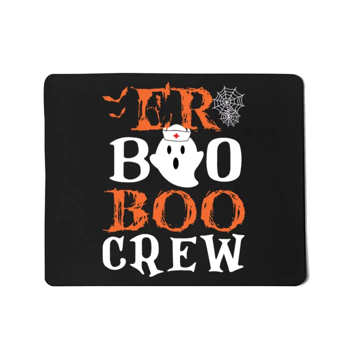 Er Boo Boo Crew Cute Ghost Nurse Halloween Costume Nursing Mousepad