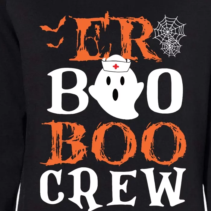 Er Boo Boo Crew Cute Ghost Nurse Halloween Costume Nursing Womens California Wash Sweatshirt