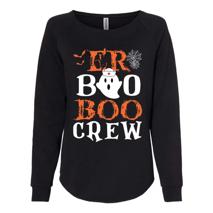 Er Boo Boo Crew Cute Ghost Nurse Halloween Costume Nursing Womens California Wash Sweatshirt