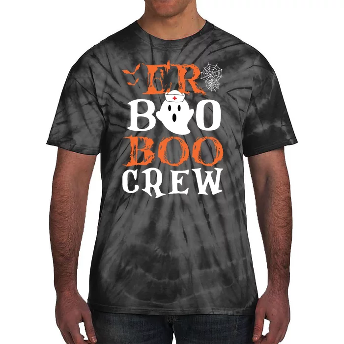 Er Boo Boo Crew Cute Ghost Nurse Halloween Costume Nursing Tie-Dye T-Shirt