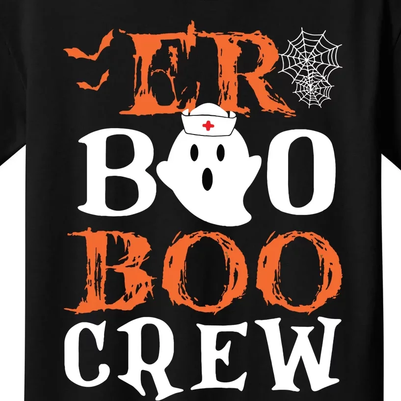 Er Boo Boo Crew Cute Ghost Nurse Halloween Costume Nursing Kids T-Shirt