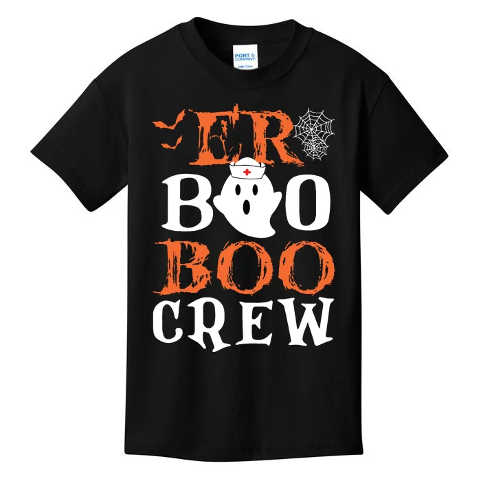 Er Boo Boo Crew Cute Ghost Nurse Halloween Costume Nursing Kids T-Shirt