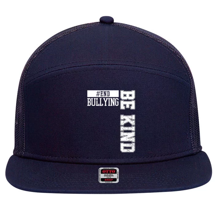 End Bullying Be Kind Awareness 7 Panel Mesh Trucker Snapback Hat