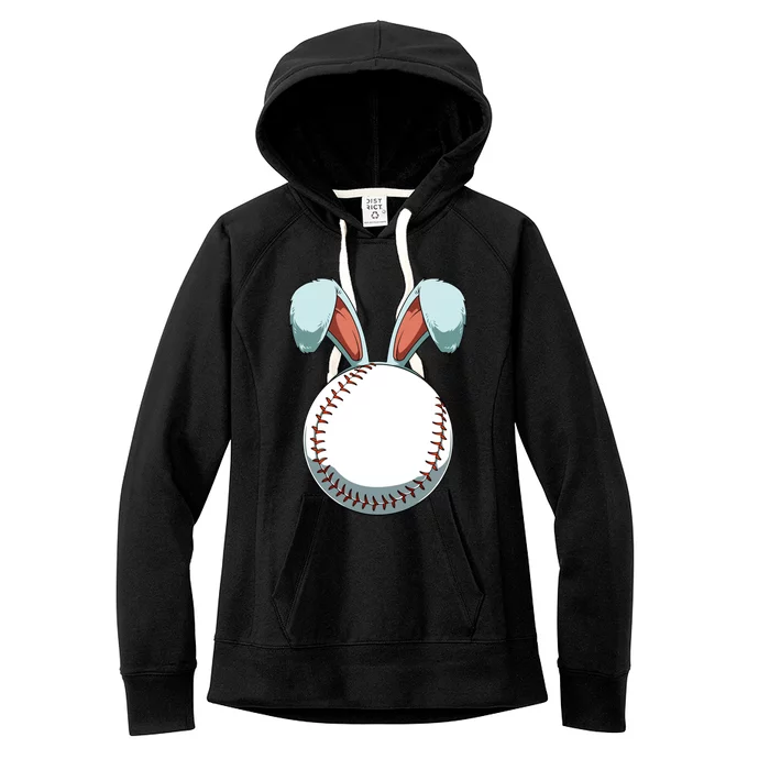 Easter Baseball Ball Easter Day Funny Easter Bunny Baseball Great Gift Women's Fleece Hoodie