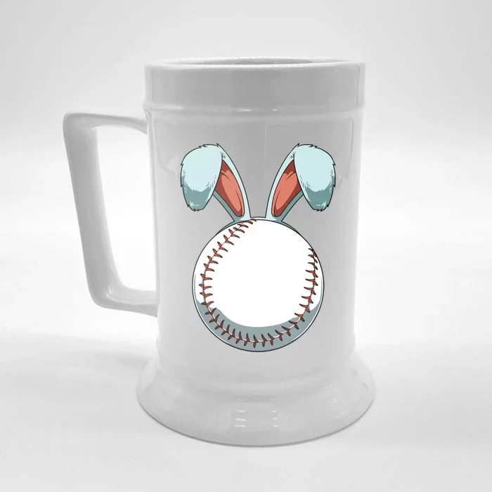 Easter Baseball Ball Easter Day Funny Easter Bunny Baseball Great Gift Front & Back Beer Stein