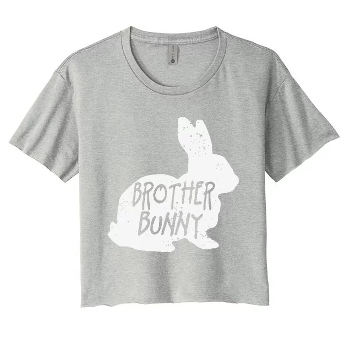 Easter Brother Bunny Cute Matching Family Easter Day Women's Crop Top Tee