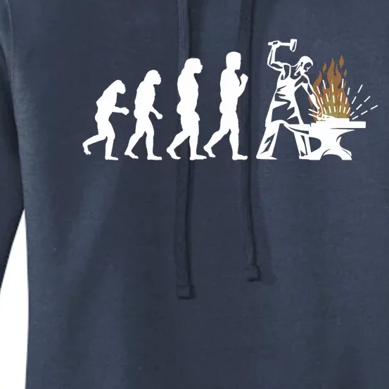 Evolution Blacksmith Blacksmithing Knifemaker Gift Tee Women's Pullover Hoodie