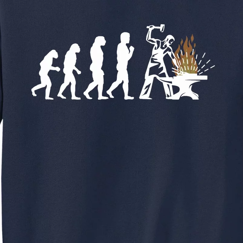 Evolution Blacksmith Blacksmithing Knifemaker Gift Tee Tall Sweatshirt