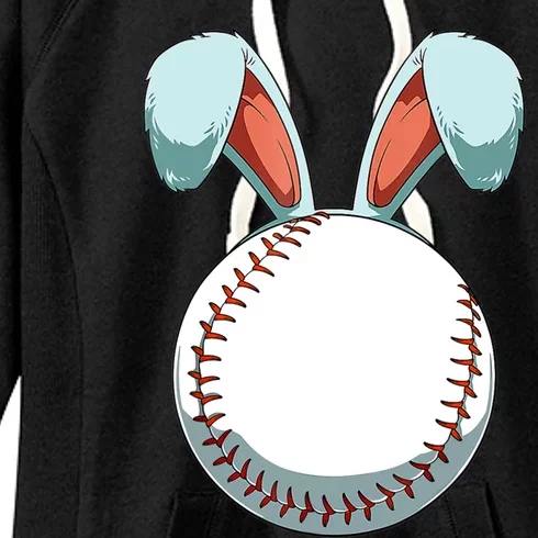 Easter Baseball Ball Easter Day Funny Easter Bunny Baseball Gift Women's Fleece Hoodie