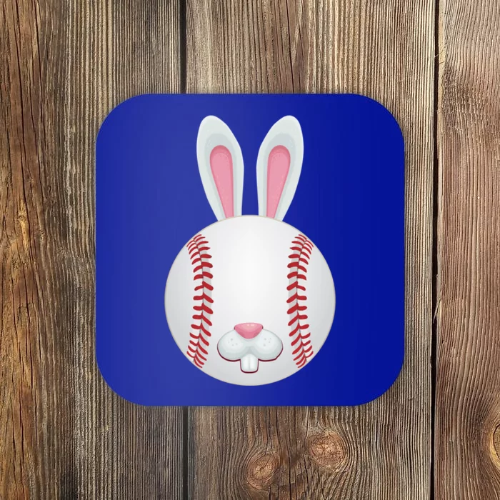 Easter Baseball Ball Egg Bunny Ears Funny Player Gift Coaster